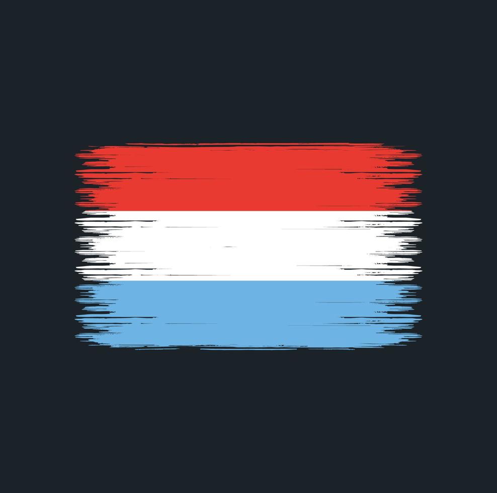 Luxembourg Flag Brush Strokes. Natonal Flag vector