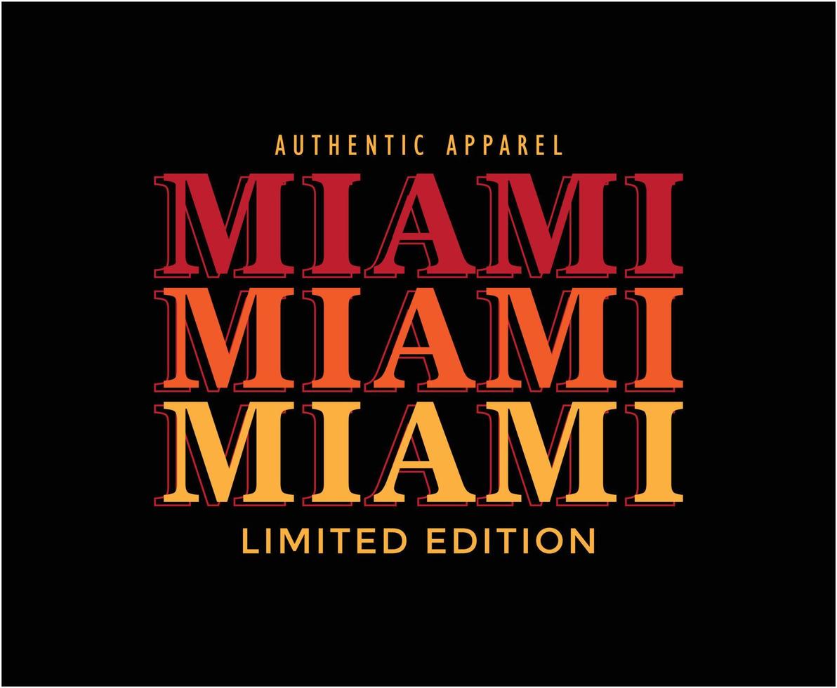 Miami Typography Vector T-shirt Design for print