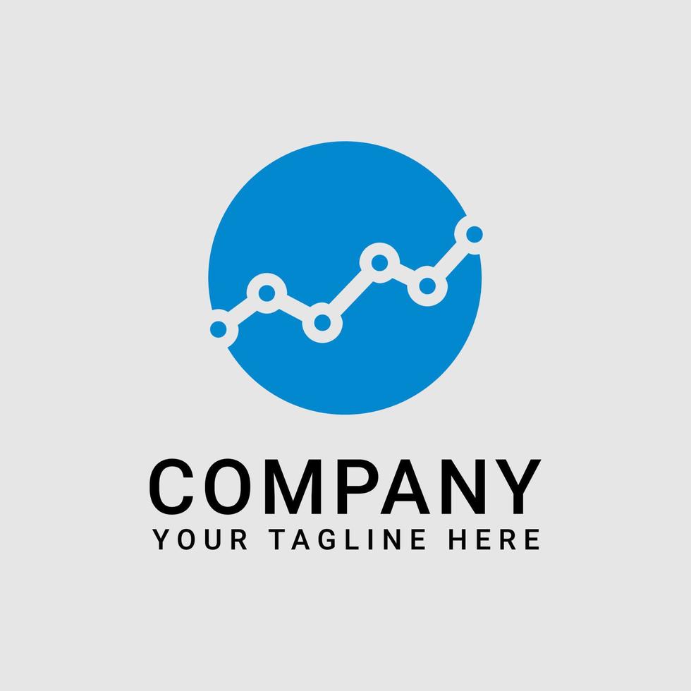 Company Logo Design With Circle Shapes and Statistics vector