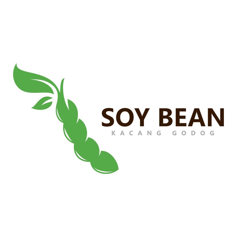 diseño de plantilla de vector de logotipo de soja. comida sana simple ilustración vectorial