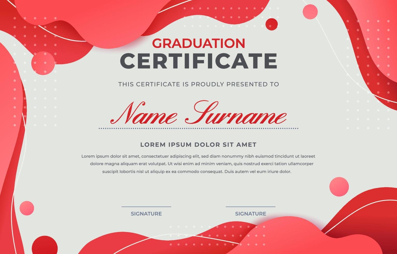 Graduation Certificate Background Template vector