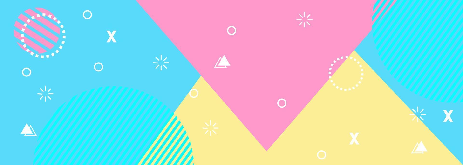 memphis theme background design, cheerful colors. perfect for cute background designs vector