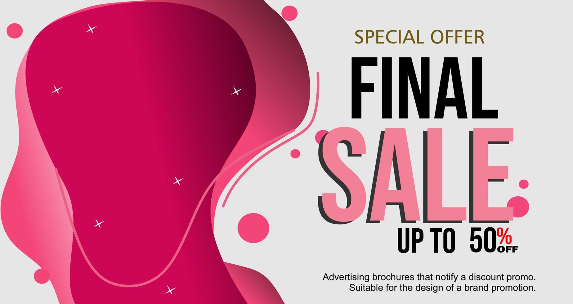 modern design of final sale advertising flyer. suitable for sales background vector