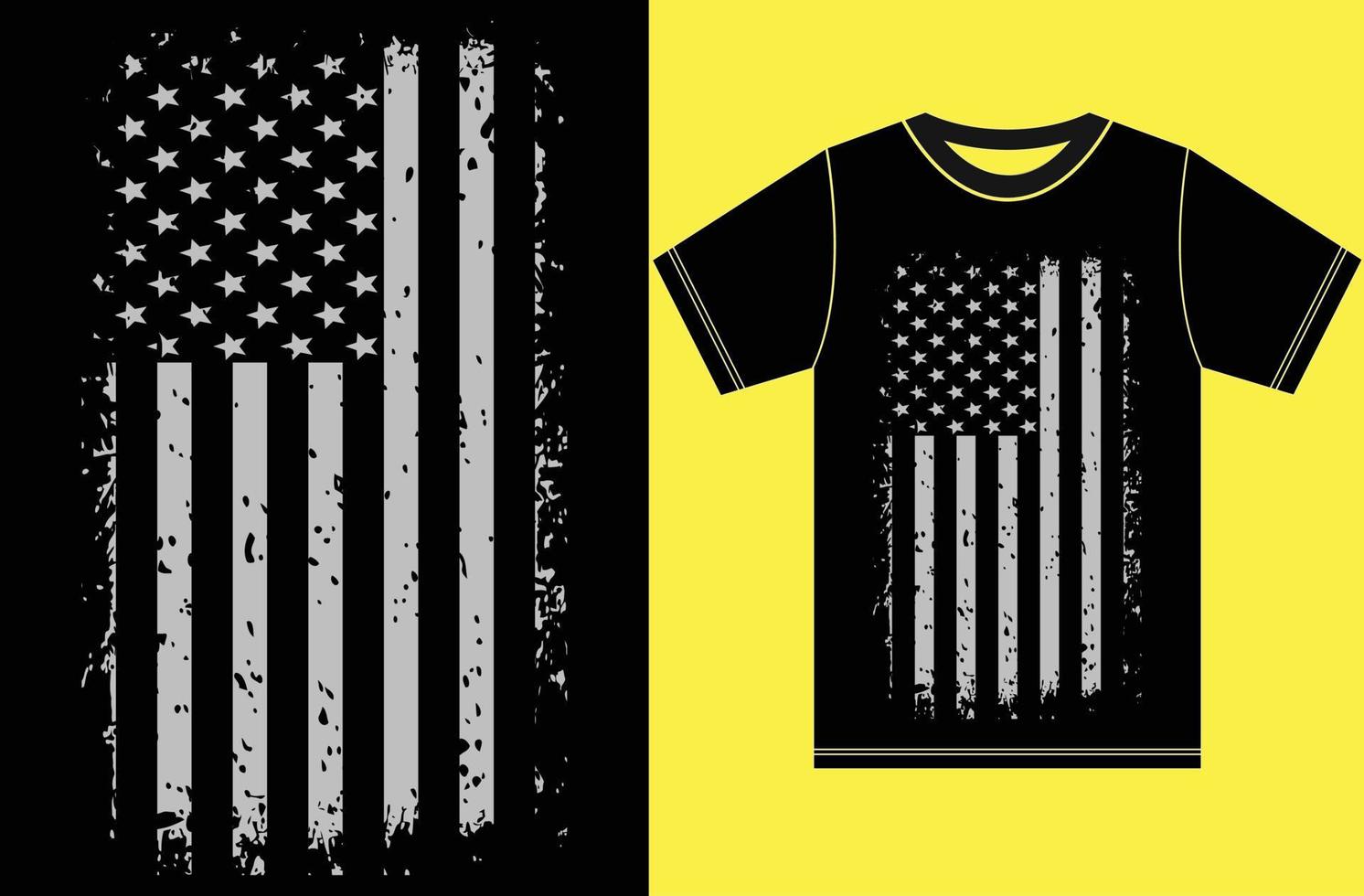 diseño de camiseta de bandera americana. vector