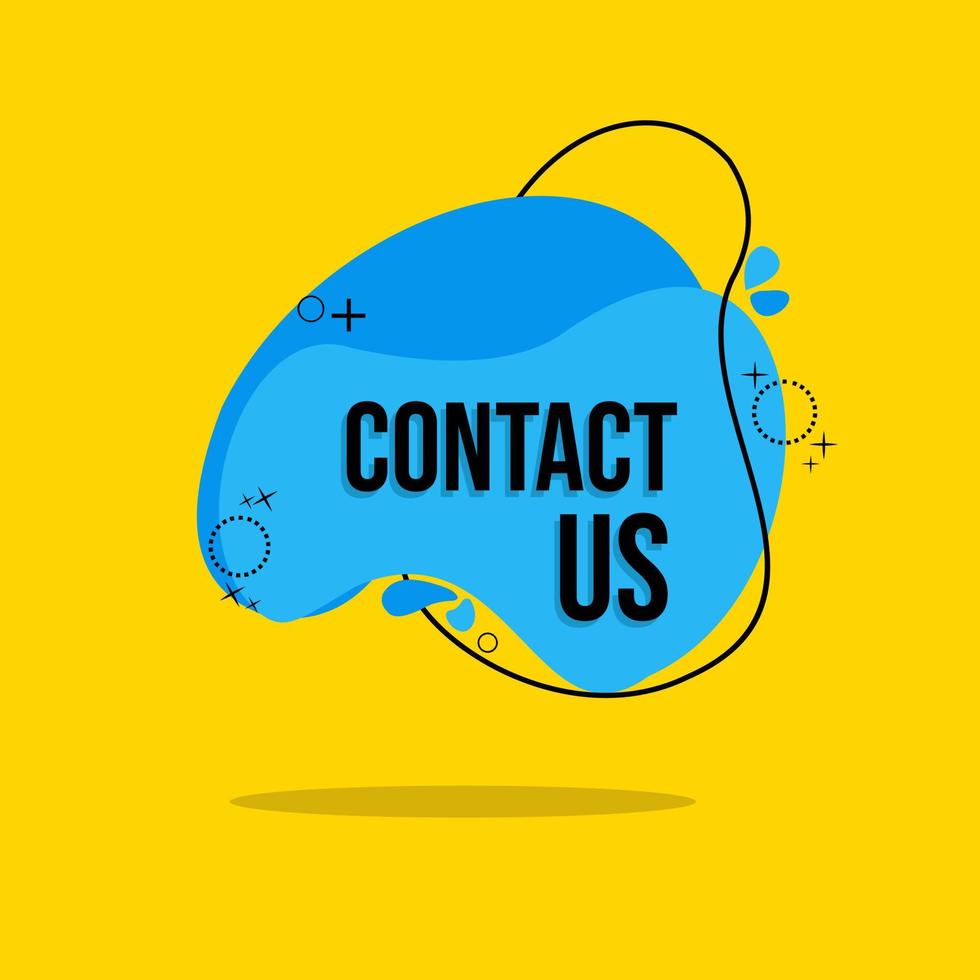 modern chat bubble with contact us text. suitable for billboard design templates or offer banners vector