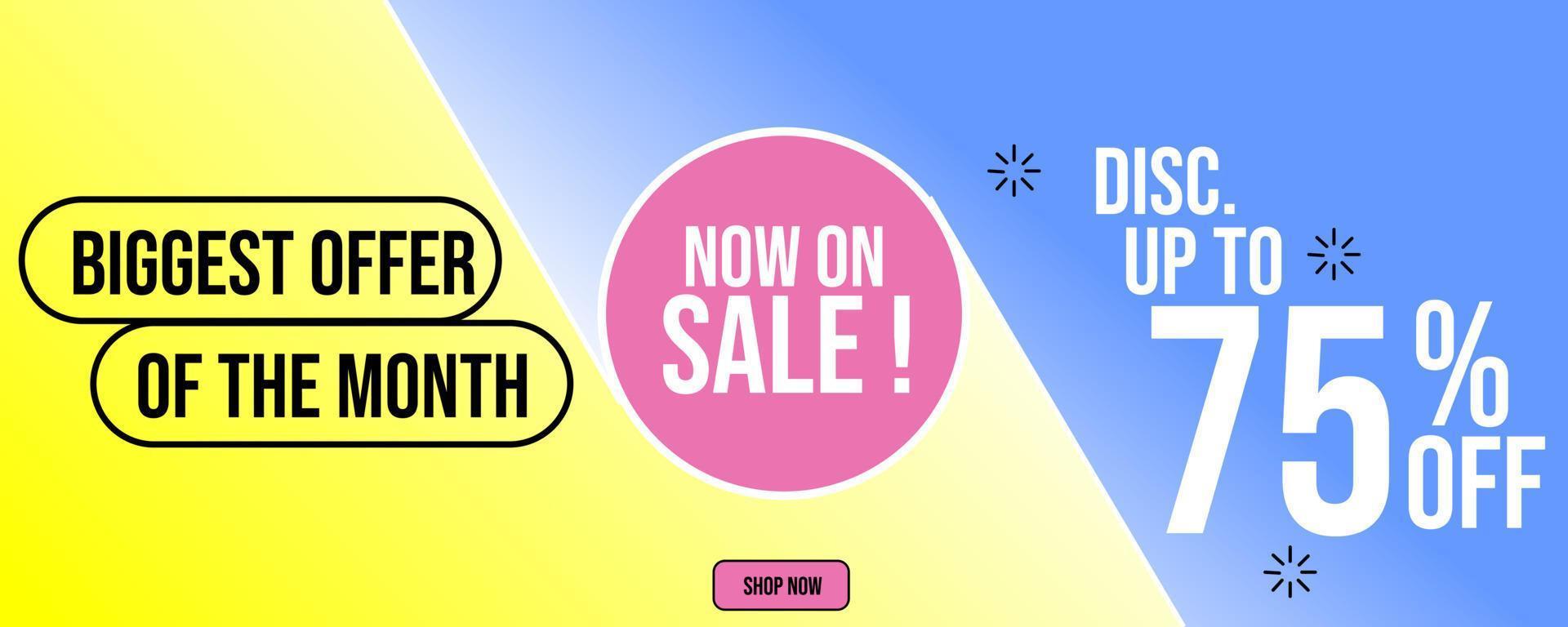 ad banner design with the words now on sale. electronic product advertising design vector