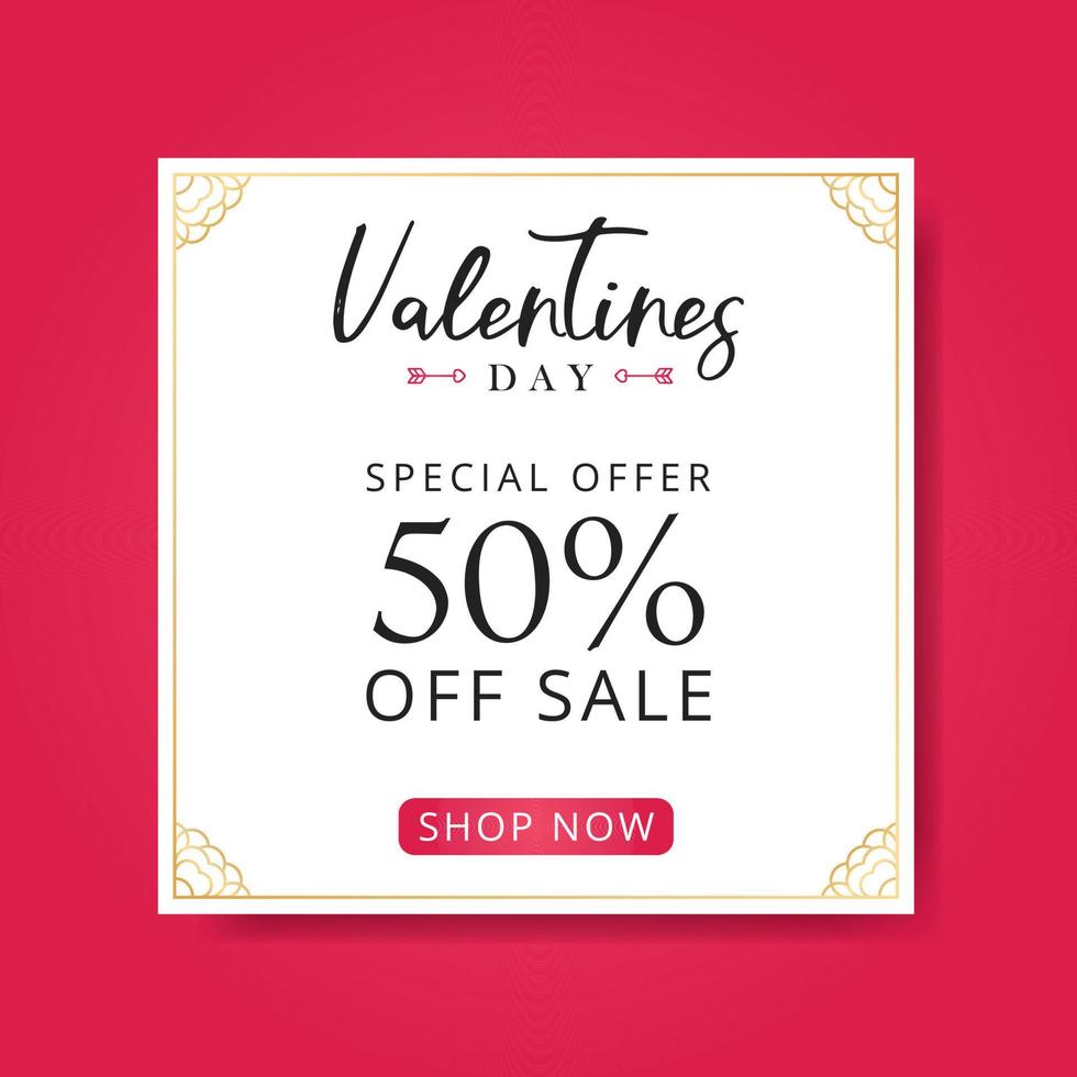 Valentines day sale background vector