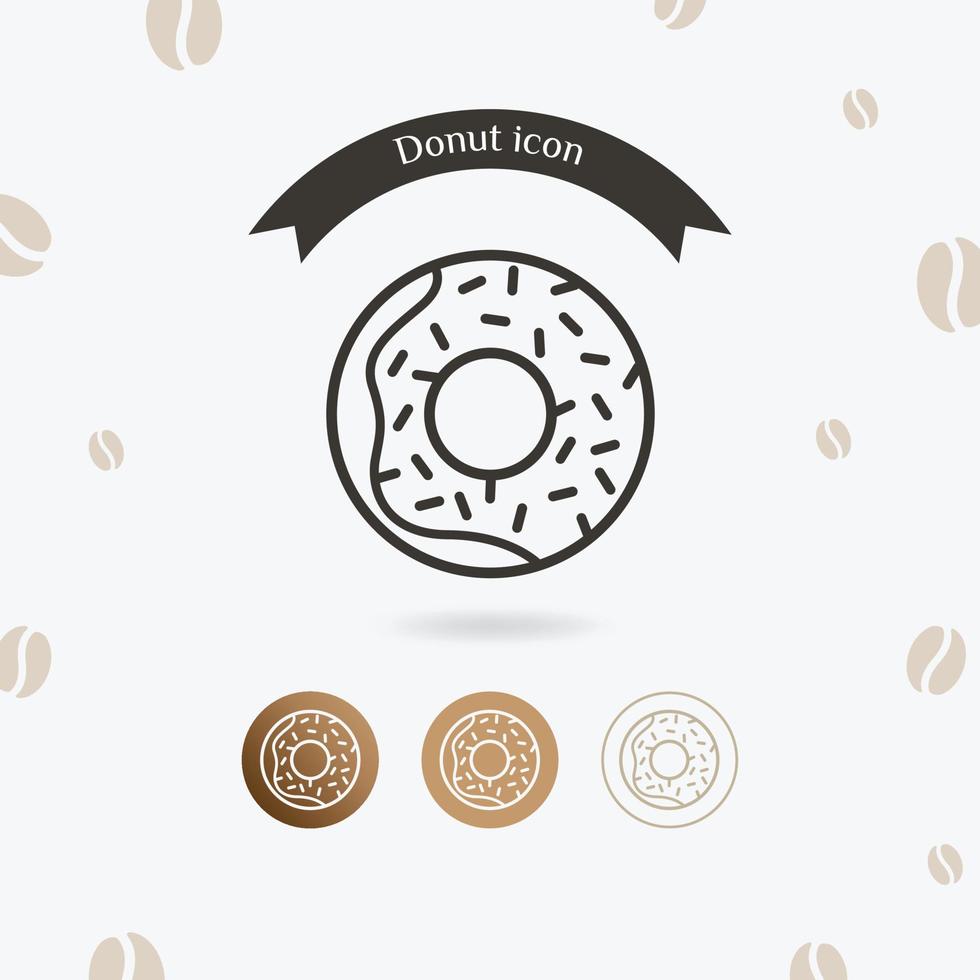 diseño de icono de donut vector