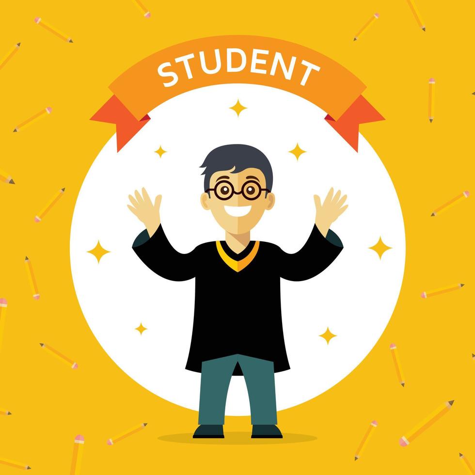 Student vector illustration