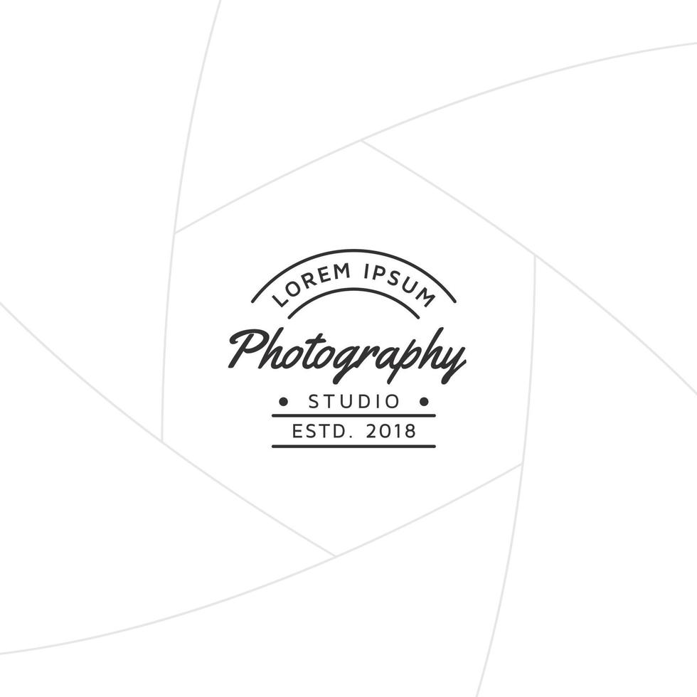 Photography logo design template vector