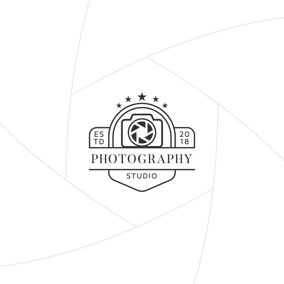 Photography logo design template vector