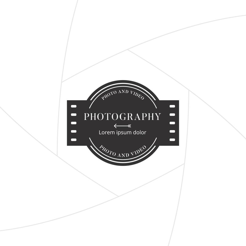 Photography logo design template vector