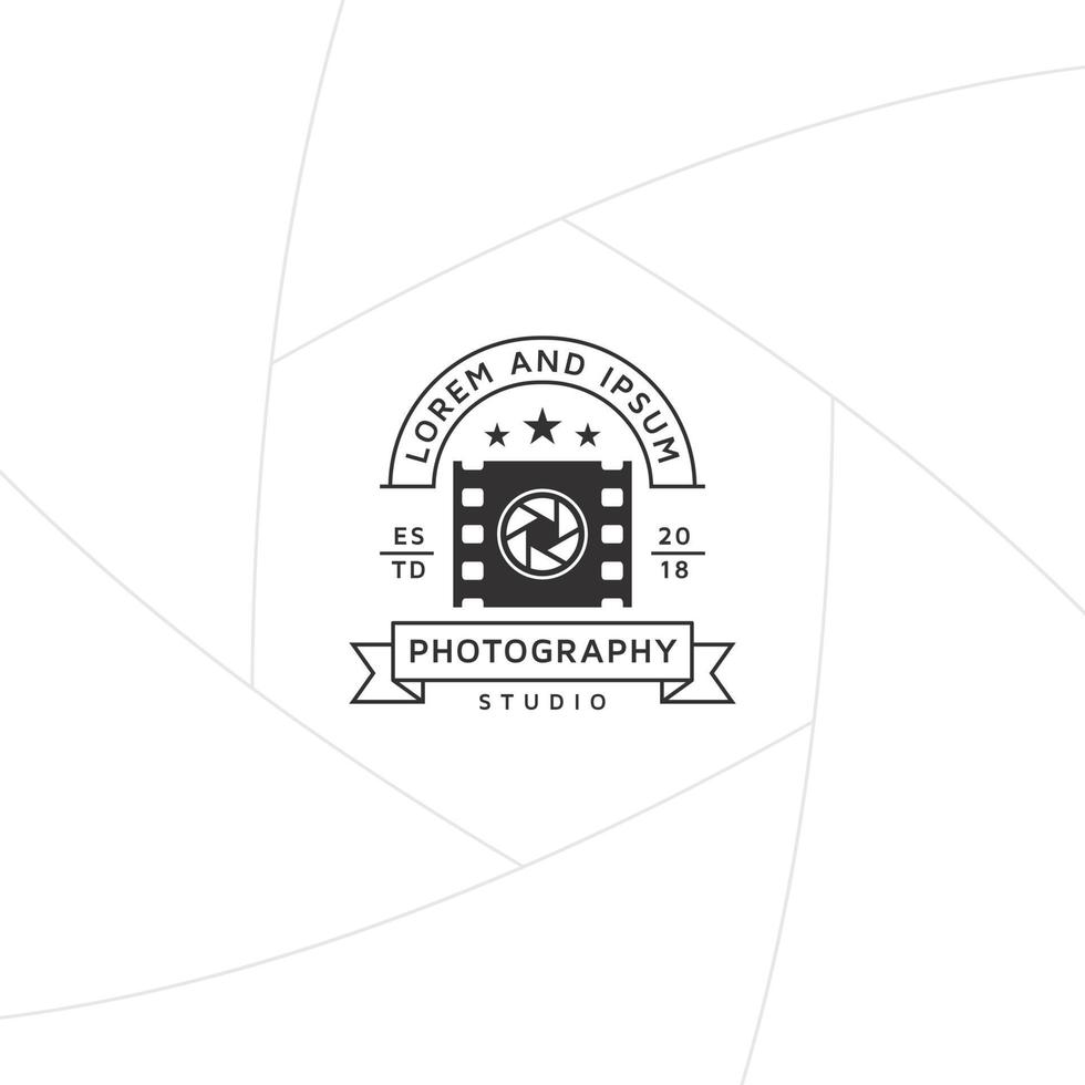 Photography logo design template vector