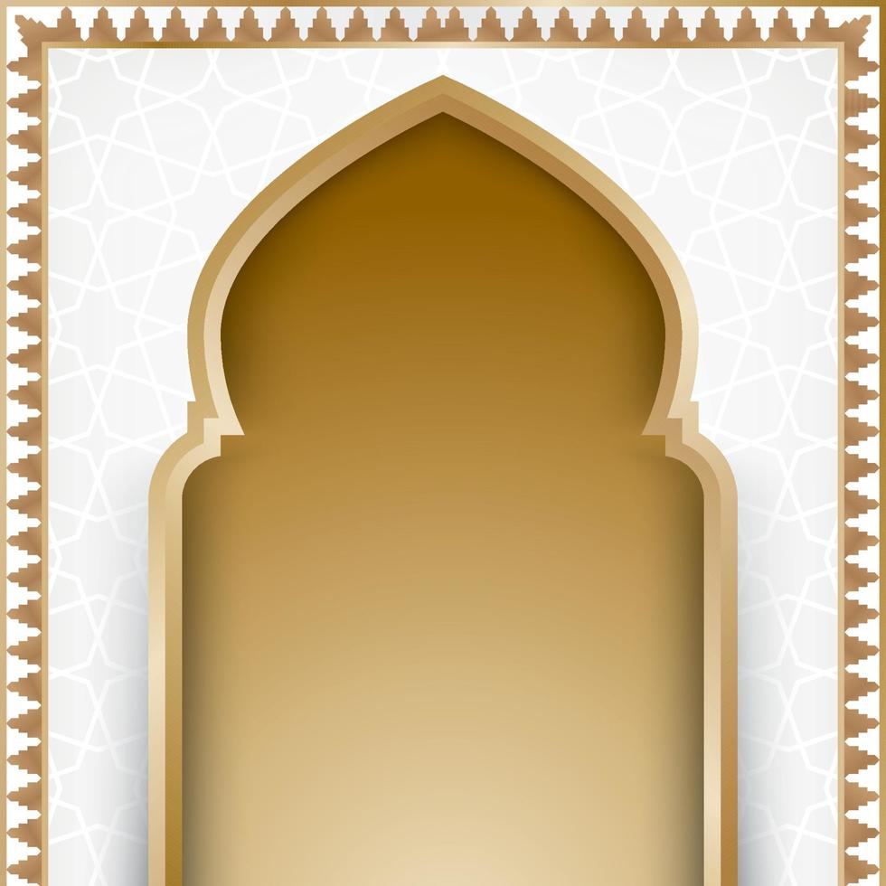 Ramadan kareem background with arch door vector