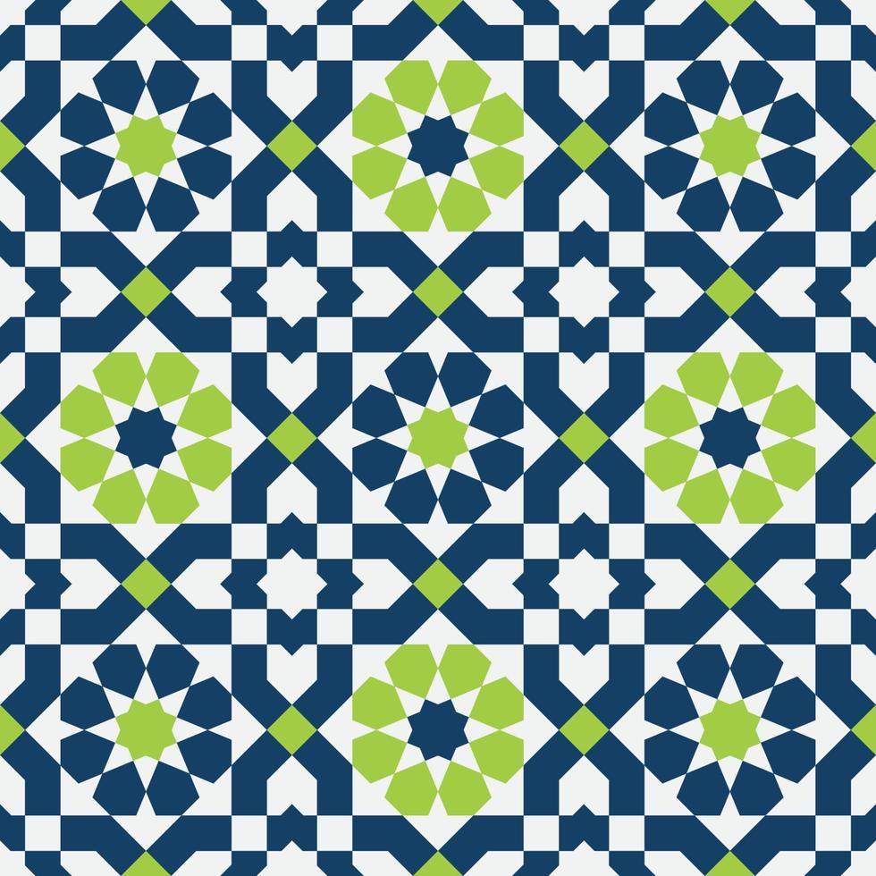 Abstract colorful seamless Islamic pattern vector