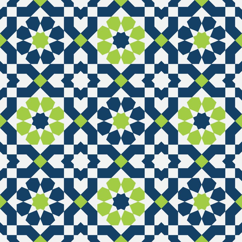 Abstract colorful seamless Islamic pattern vector