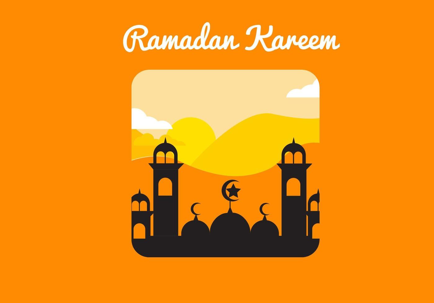 Ramadan Kareem greeting beautiful lettering for banner islamic background. islamic background template vector