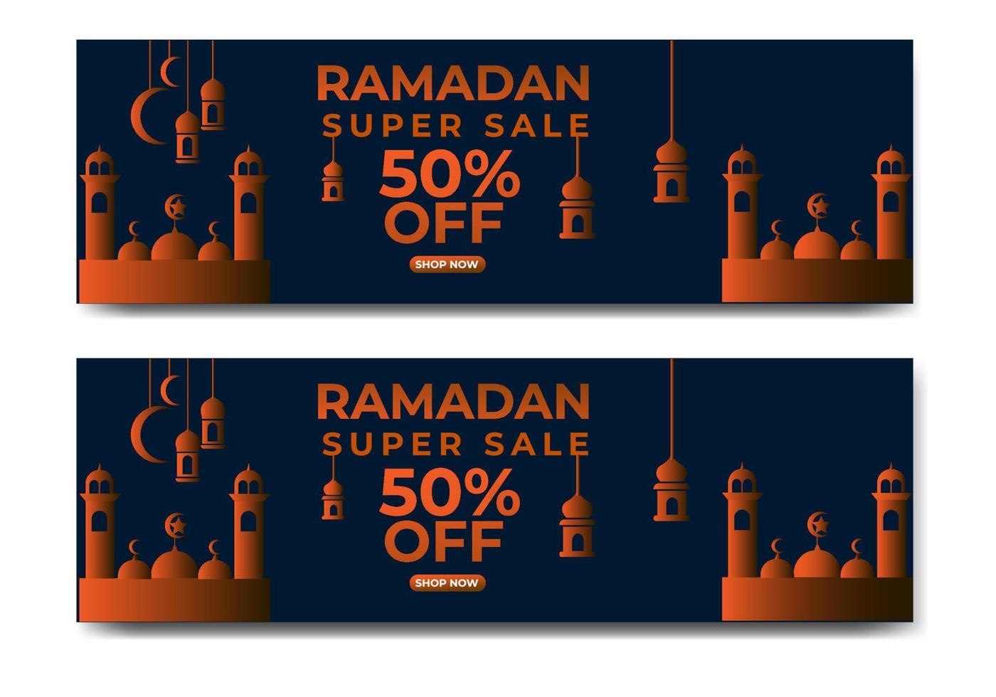 ramadan kareem conjunto de carteles o invitaciones. ilustración vectorial. lugar para texto. diseño de ramadan mubarak vector