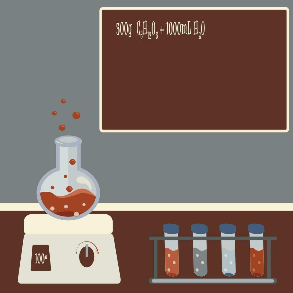 Research laboratory equipment vector