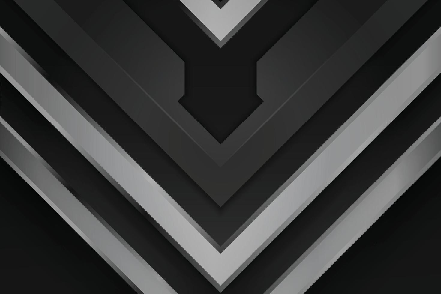 capa de superposición de fondo negro y gris 3d abstracto vectorial. diseño gráfico futurista moderno. vector