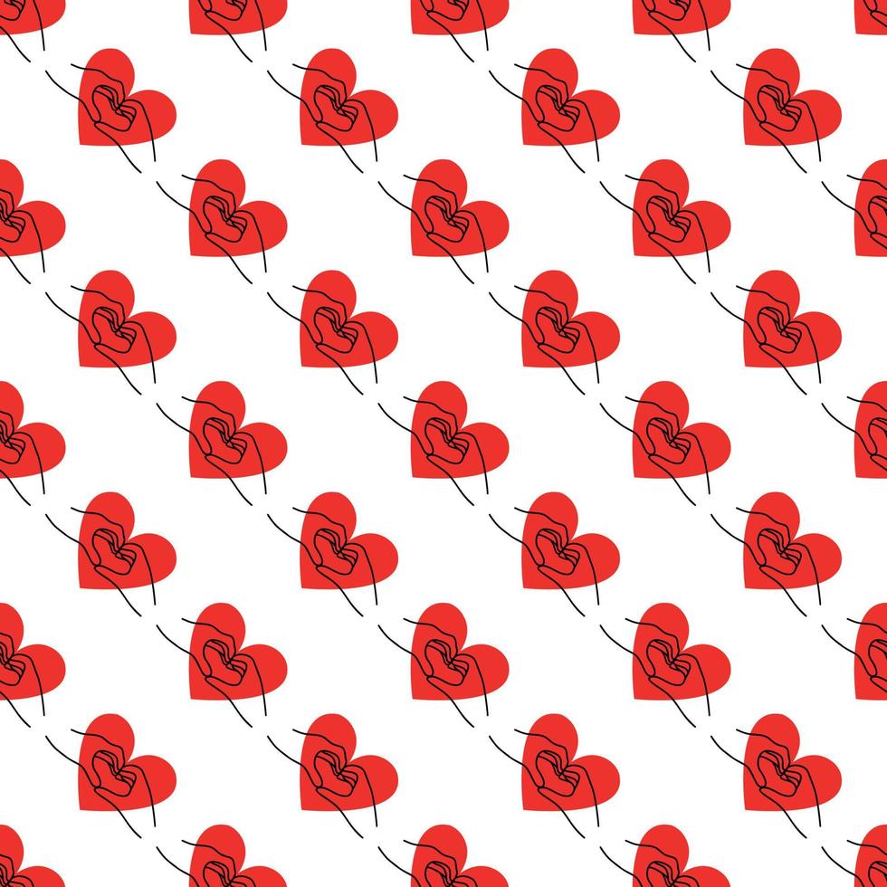 pattern with a heart in the shape of hands.Valentines Day Design vector