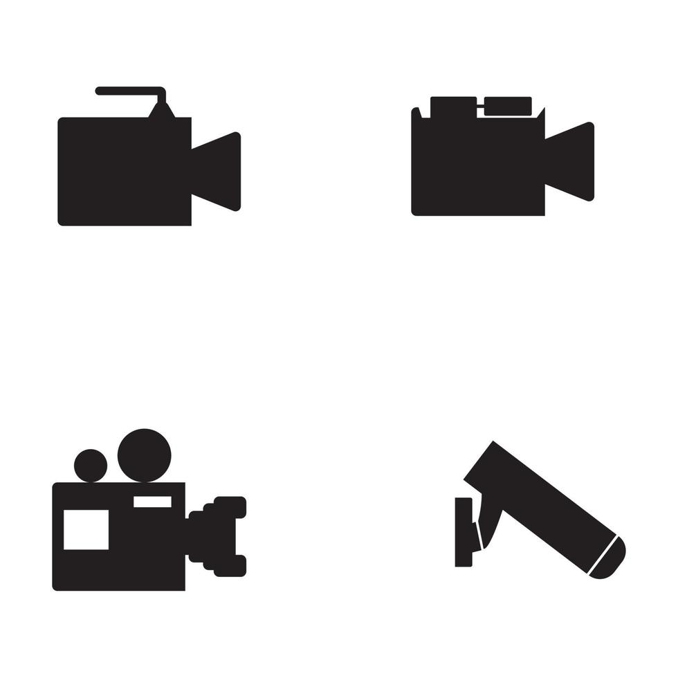 Camera Icon Set. Photography icons set. Security Camera Icon. photo and video icon. multimedia icon set Flat line vector icons