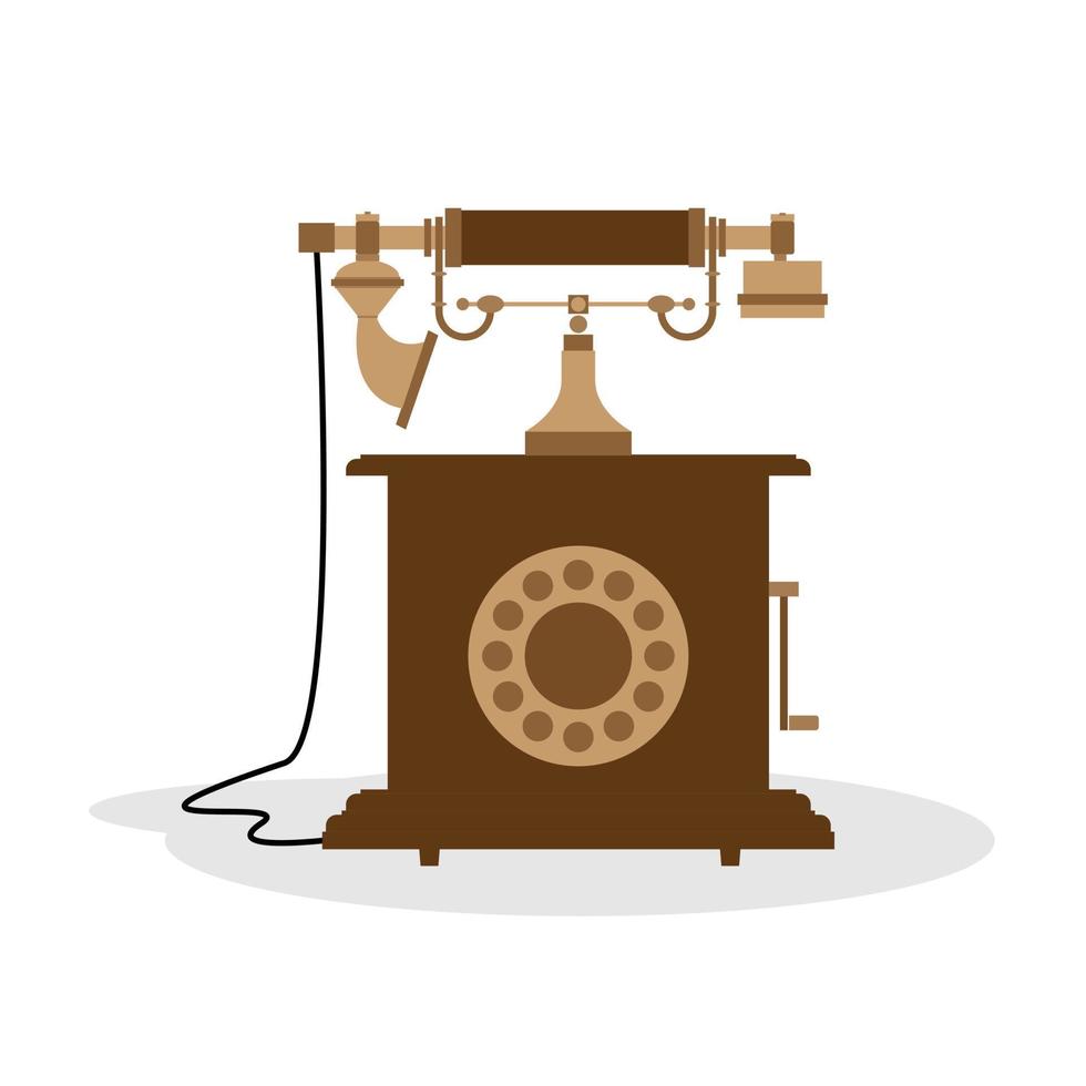 Old phone. Commonly used phones around the fifties vector
