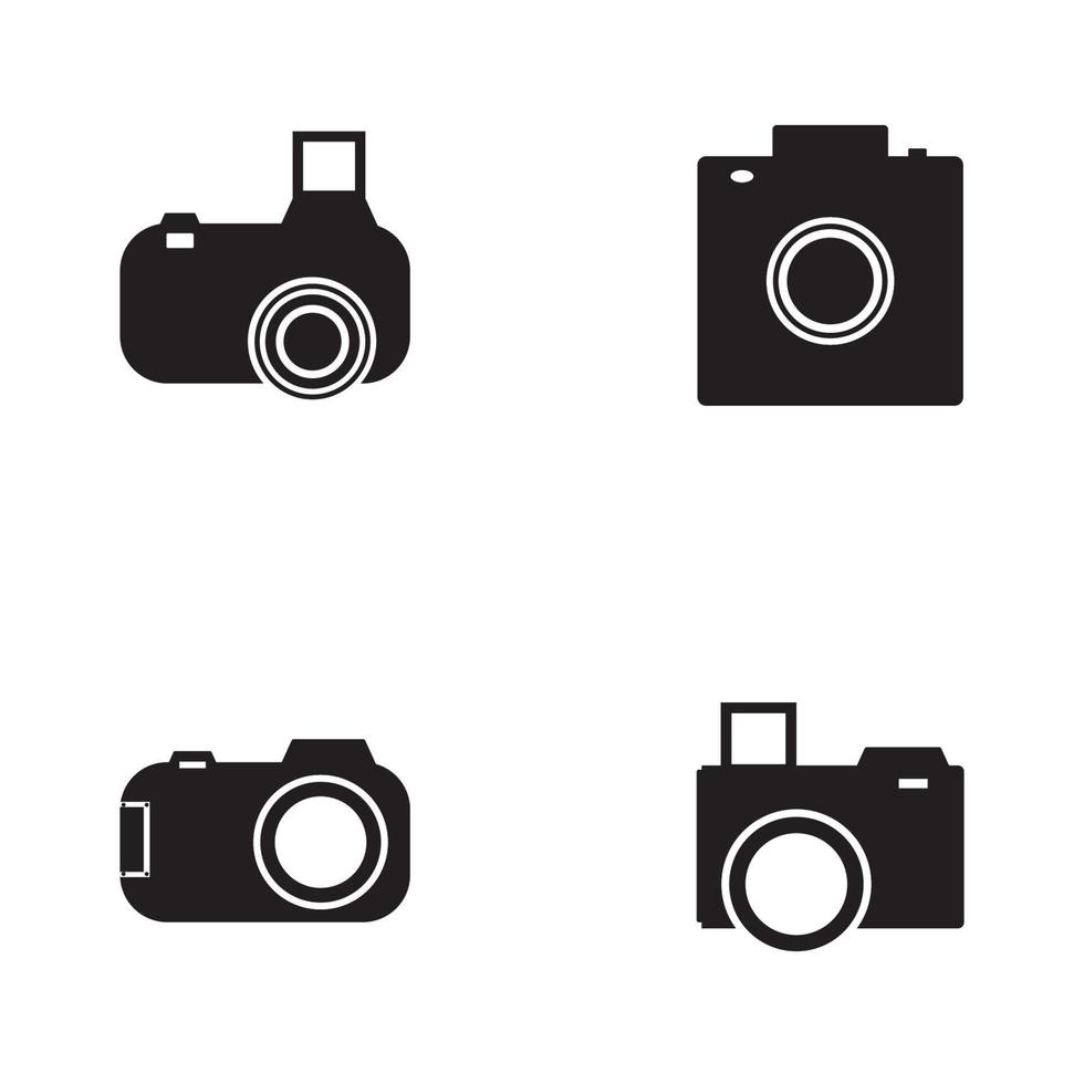 logotipo de vector de icono de cámara. conjunto de iconos de fotografía. icono de cámara de seguridad. icono de foto y video