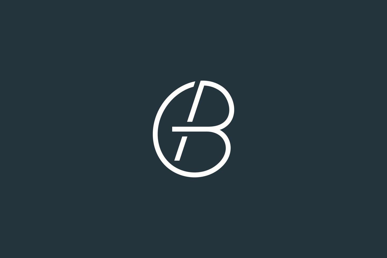 vector de diseño de logotipo simple y mínimo letra gb o bg