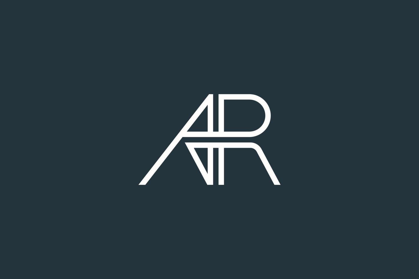 Initial Letter AR Logo Design vector