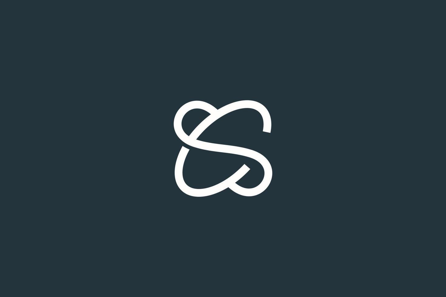 Initial Letter CS or SC Logo Design vector