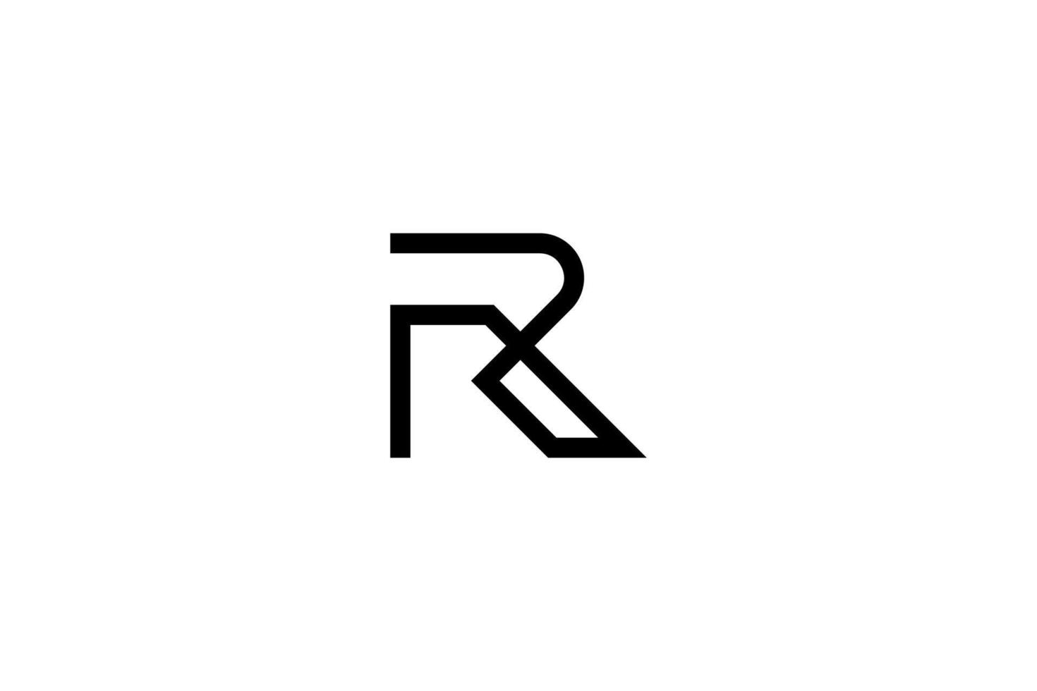 Minimal Letter R Logo Design Vector
