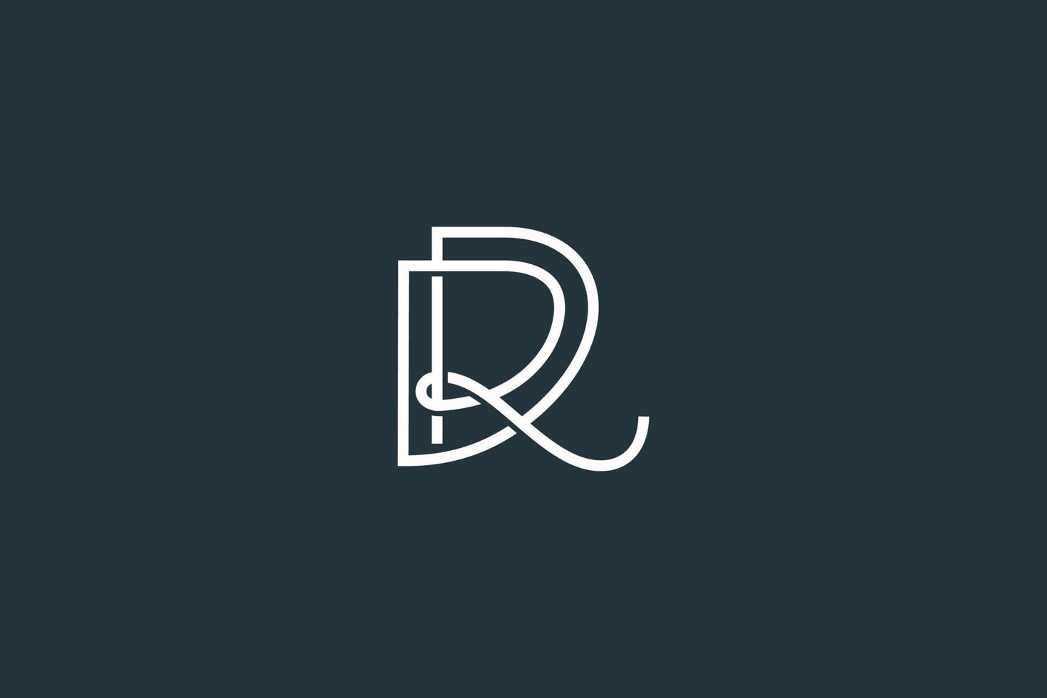 elegante diseño de logotipo de letra dr o rd vector