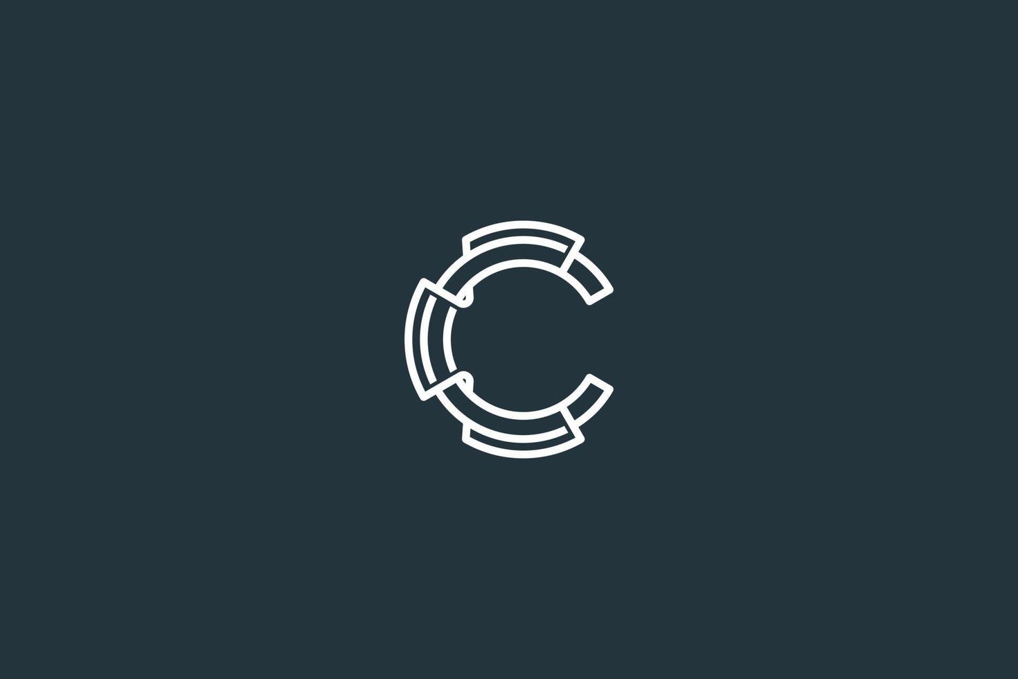 Trendy Letter C Logo Icon Design vector