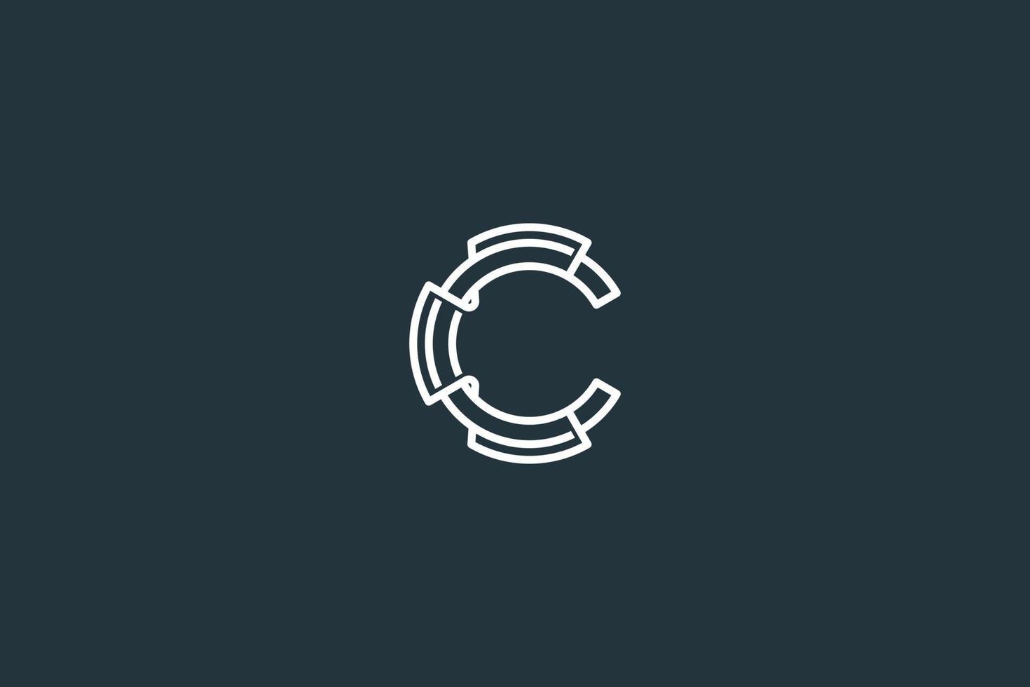 Trendy Letter C Logo Icon Design vector