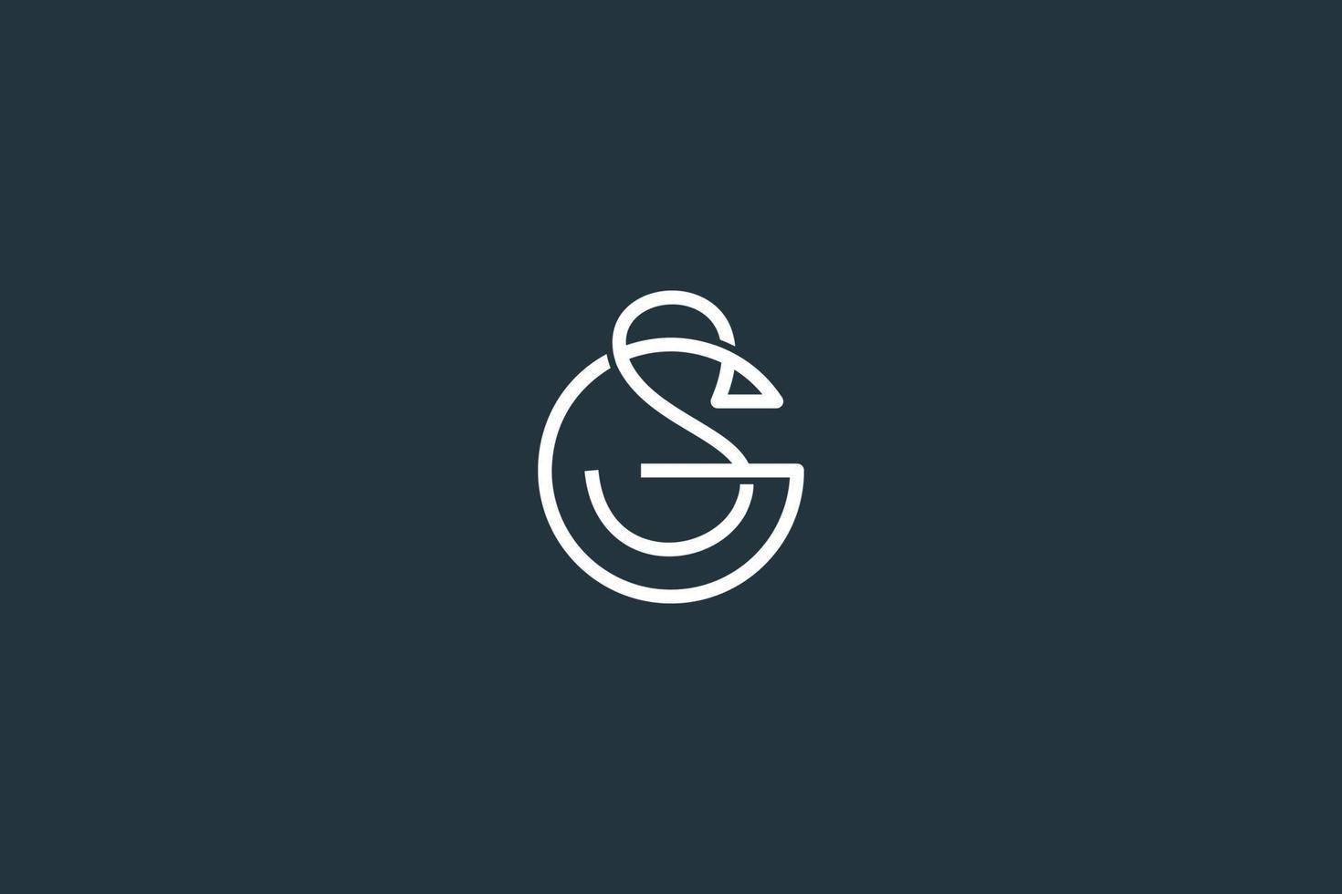Simple Letter SG or GS Logo vector