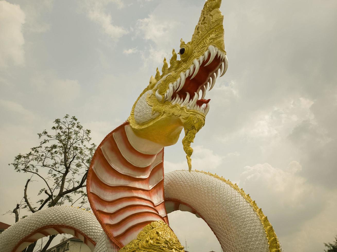 King of Nagas at Bua Thong Market, Nonthaburi, Thailand photo