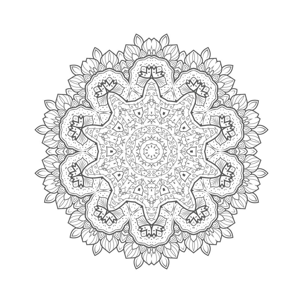 elegant line art mandala vector for design