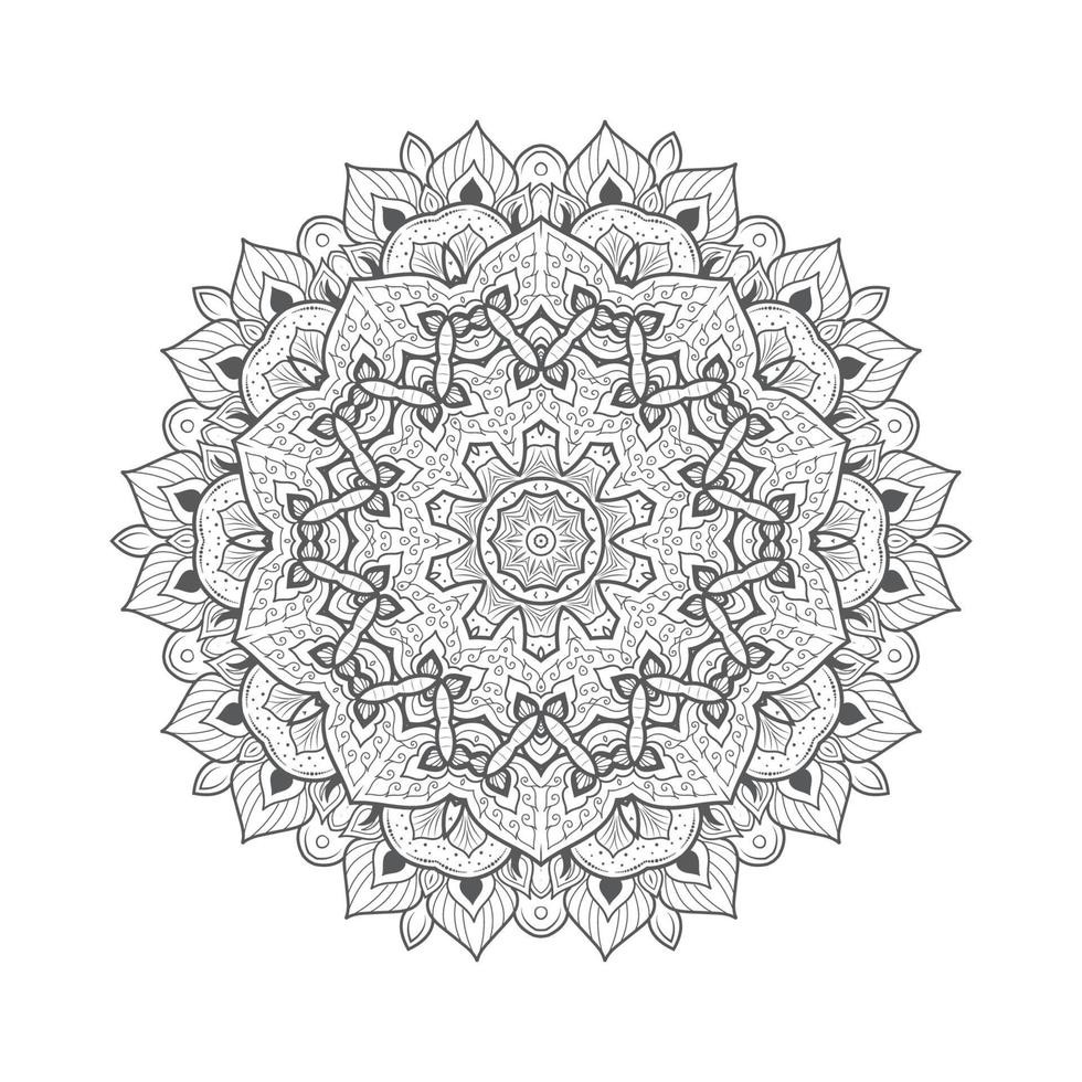 elegant line art mandala vector for design