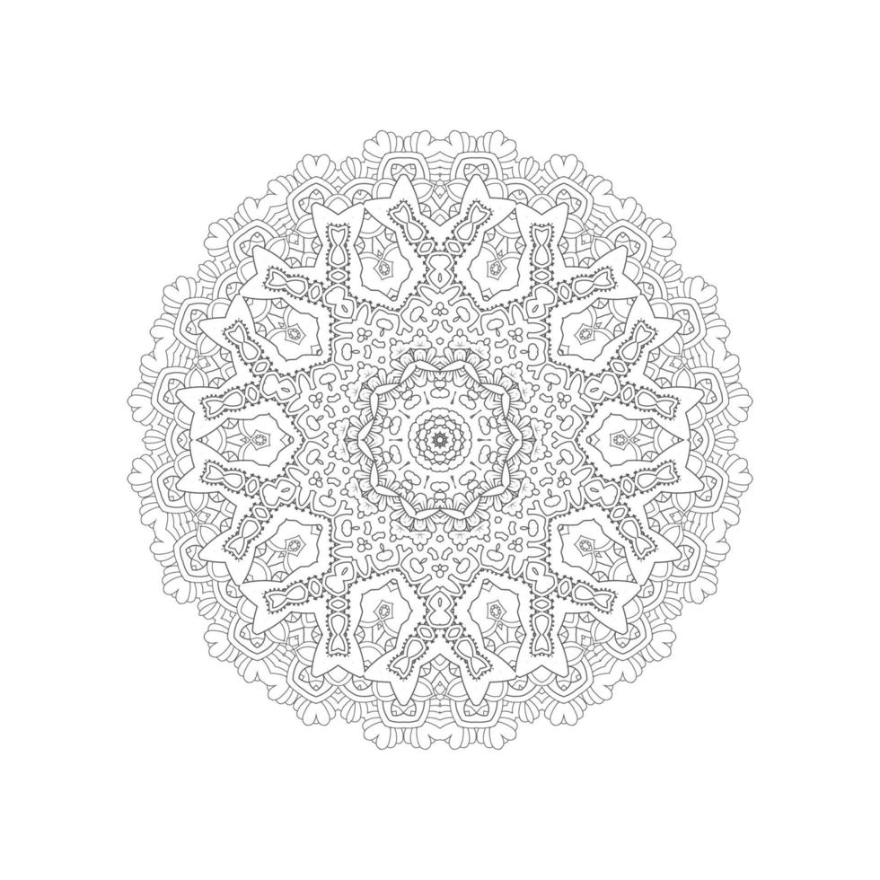 beautiful line art mandala vector for design