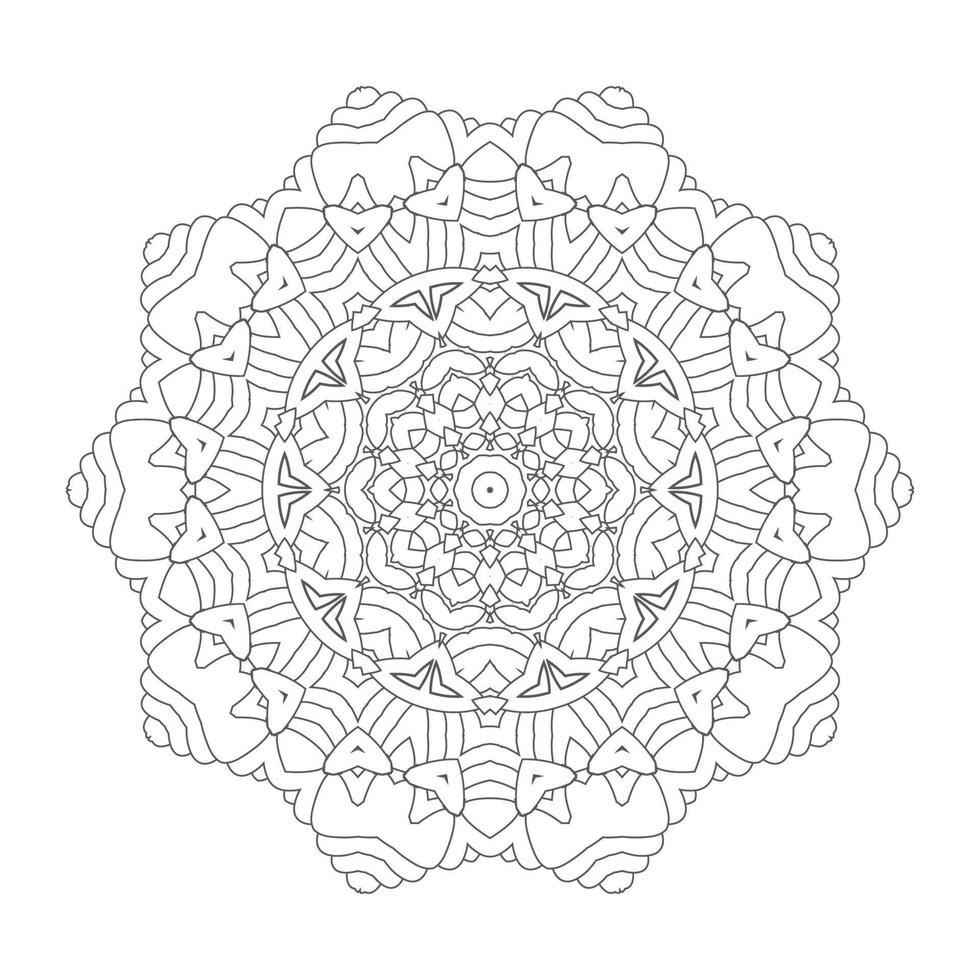 line art mandala vector for design
