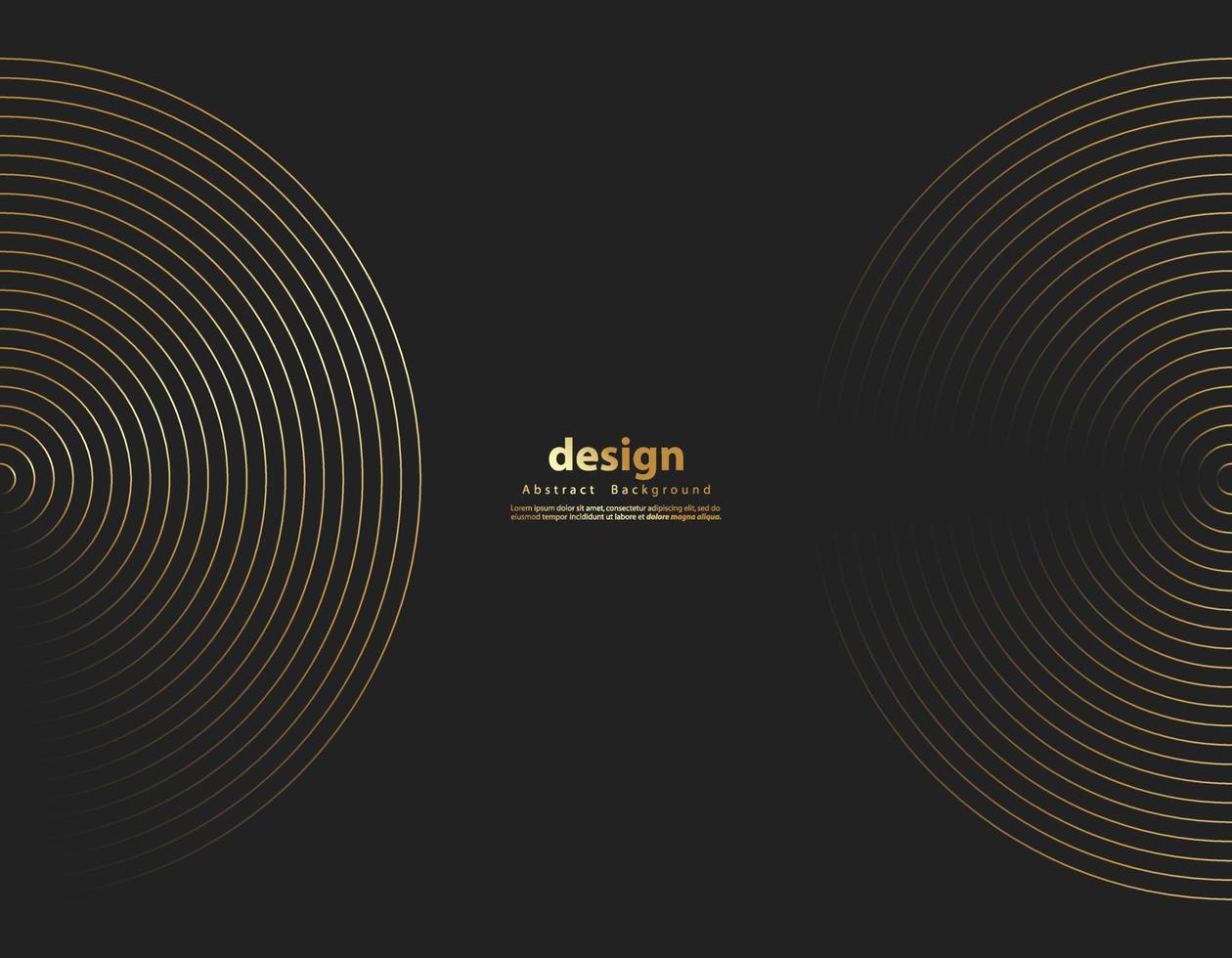 Circle line gold color background. Abstract round pattern. vector illustration.