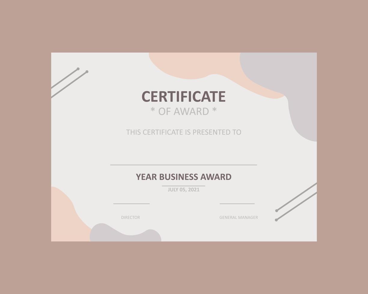 Abstract simple award business certificate vector