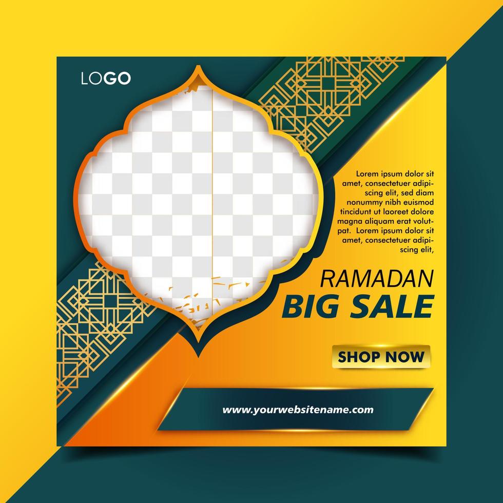 Ramadan sale social media template. ramadan super sale, mega sale and big sale vector