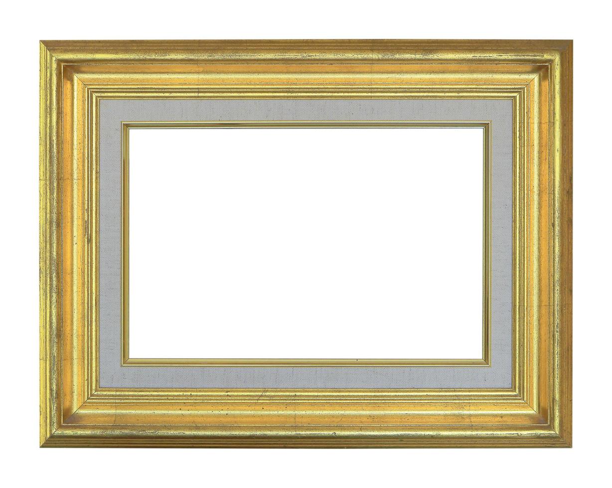 old antique gold frame isolated on white photo