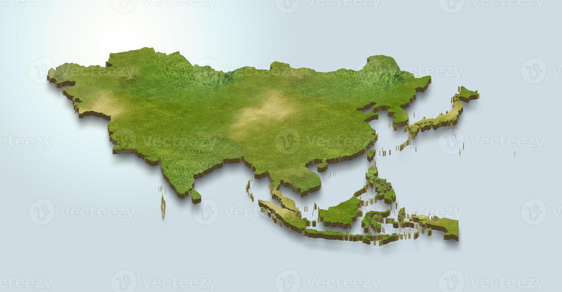 3D map illustration of the world photo