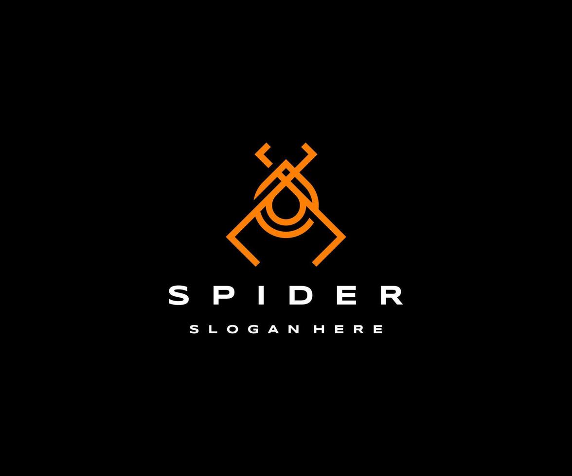 plantilla de diseño de icono de logotipo de araña vector