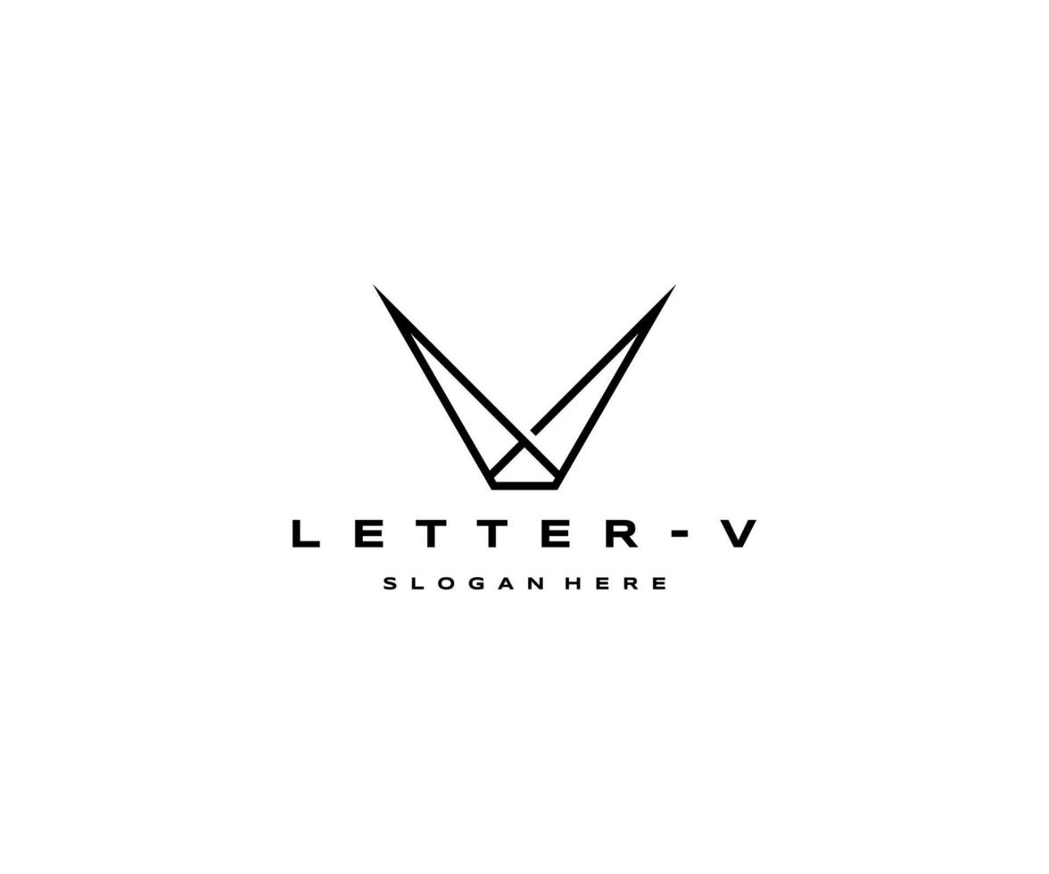 plantilla de diseño de icono de logotipo de letra v vector