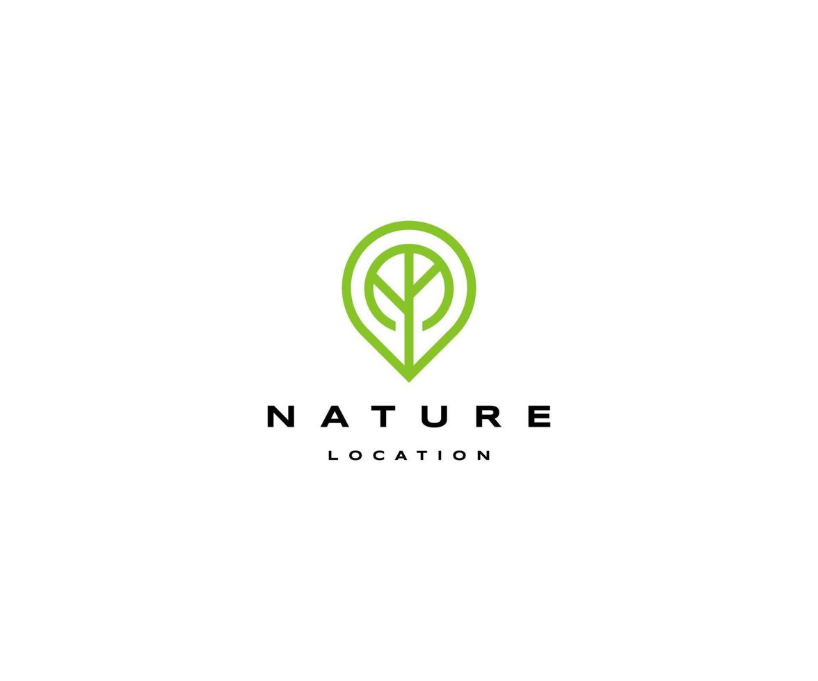 Nature location logo icon design template vector