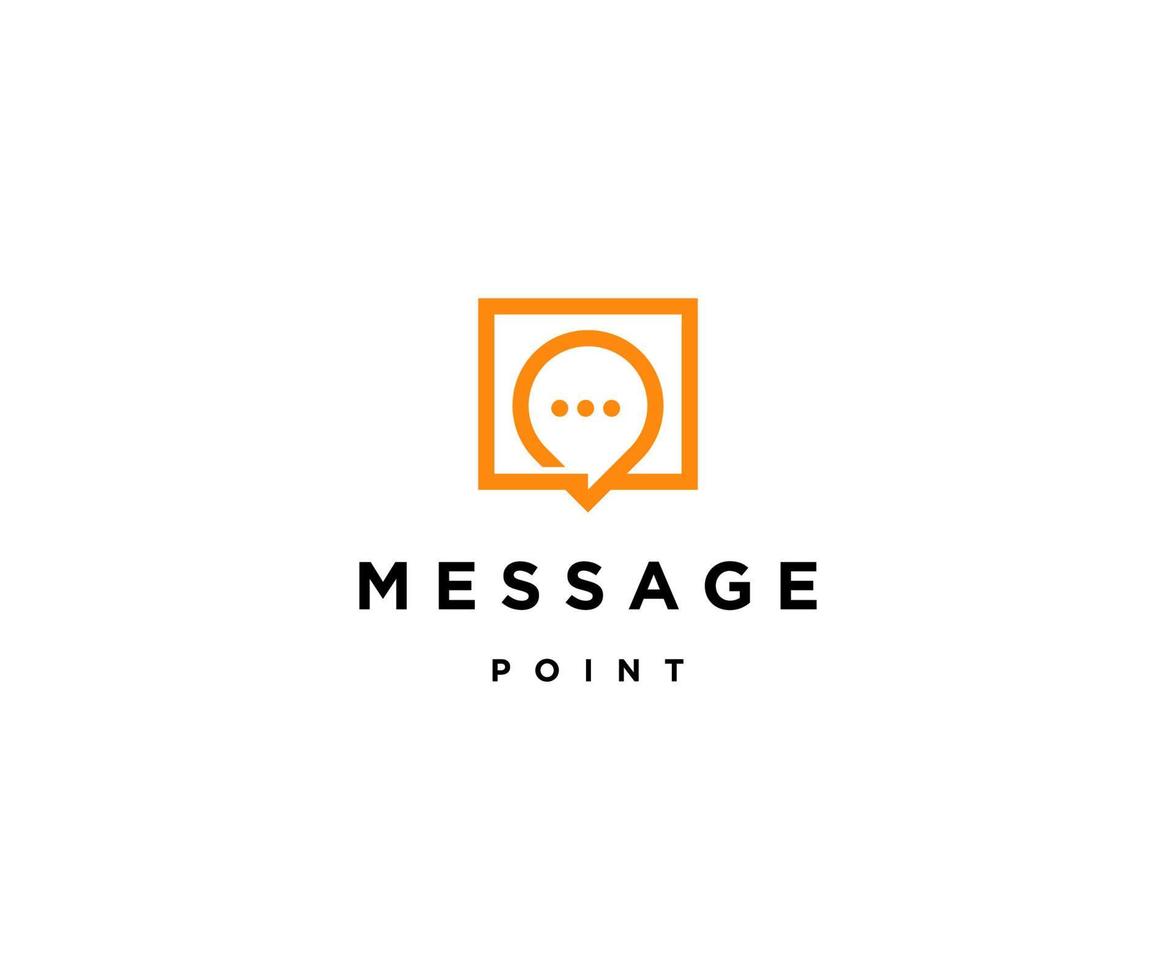 Message poin logo icon design template vector